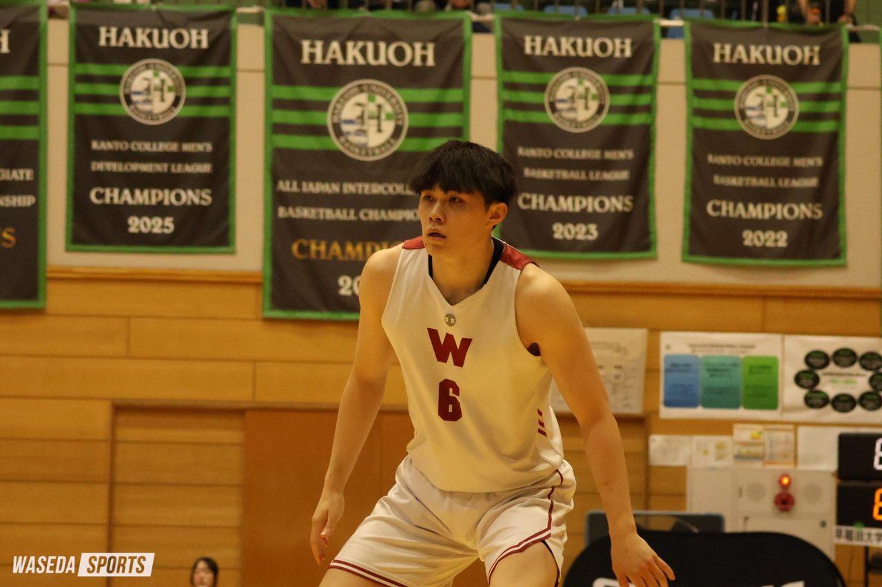 関東大学リーグ1部最終日　早稲田大が優勝の東海大に99-85、松本秦が3P11本で44点